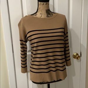 Loft Split Back Striped Sweater Like New